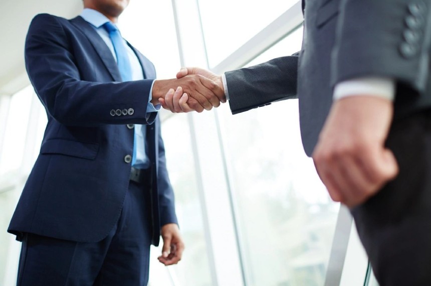 Two Businessmen Shaking Hands